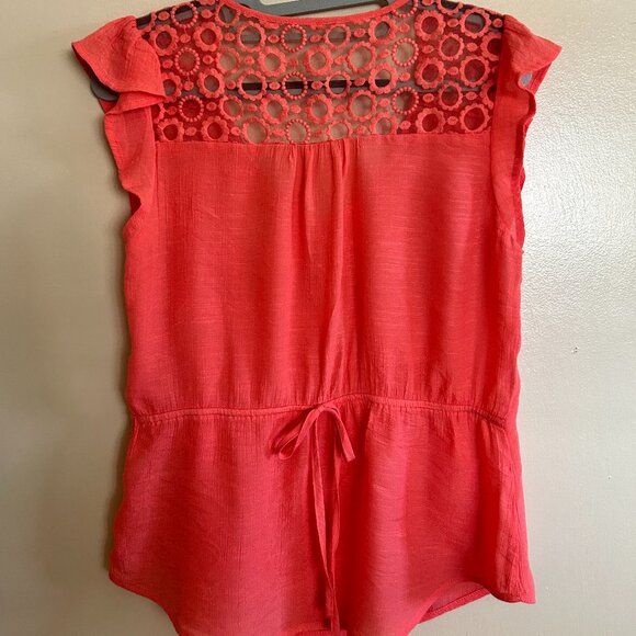 Orange lacy top size M - Picture 2 of 4